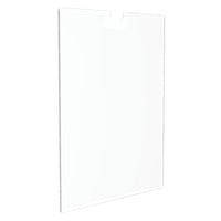 Deflecto Superior Image Cubicle Sign Holde - Portrait - 8 1/2"W x 11"H - Clear-Cubicle Sign Holder hangs on partition wall panels