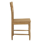 Modway Jax Oak Wood Dining Chair With Wavy Razor Back - Weathered Oak-Sturdy Side Stretchers