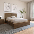 Nexera - Tête de Lit double James EN Chêne Brun-Garantie incluse : Pour plus de tranquillité d'esprit, cette tête de lit est accompagnée d'une garantie d'un an, assurant une mise à niveau élégante et fonctionnelle de votre chambre
