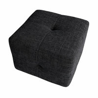 Exform Lilith Cube - Stool, Ottoman, Side Table - Black Chenille-Multi-Use Cube (Side Table / Ottoman / Stool)