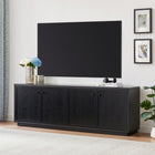 Hudson&Canal Ormond TV Stand for TV's up to 75" - Black Grain-Features easy assembly