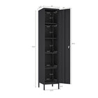 Manhattan Comfort Naomi Modern Accent and Storage Cabinets - Black - Set of 2-Clean Lines and a Minimalist Silhouette, Perfect for Contemporary and Transitional Spaces