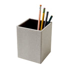 Martha Stewart Linen Pencil Cup - Grey-Dimensions: 4.5"H x 4"W x 4"D