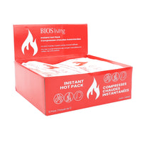 BIOS Living Instant Hot Pack Display - Large - 12 Pack-Squeeze firmly to rupture the inner pouch and shake to mix contents