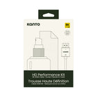 Kanto - Kit de nettoyage d'écran - Chiffon en microfibre - Câble HDMI 2.1 de 6 p-Câble HDMI 2.1 de 6,5 pieds (2 m) compatible avec une résolution maximale de 8K