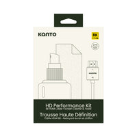 Kanto - Kit de nettoyage d'écran - Chiffon en microfibre - Câble HDMI 2.1 de 6 p-Câble HDMI 2.1 de 6,5 pieds (2 m) compatible avec une résolution maximale de 8K