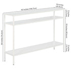 Hudson&Canal - Console Ricardo 42" avec étagères en métal - Blanc mat-9