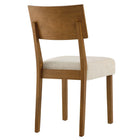Modway Pax Wood Dining Side Chairs - Acorn/Heathered Weave Light Beige - 2 Pack-8
