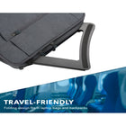 Mount-It! Portable Folding Laptop Stand - Black-Ventilated, open framing keeps your laptop from overheating