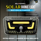 Bell + Howell Bionic Flood Light ASON TV 108 LED Solar Lights with Motion Sensor-Super bright lights - this solar light has 50 LED lights, 40X brighter than regular, it comes with 6500 kelvin warm light that is best for more relaxing eyes, it also has 2 modes, eco-night and bright light, adjust base on your preference and liking