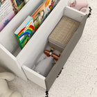 Qaba Kids Bookshelf with 3 Tier Display Shelves, Drawer for Nursery - Grey-Suitable for kids aged 3-8 years old
