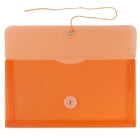 JAM Paper #10 Plastic Envelopes with Button and String Tie Closure, 5.25 x 10, Orange Poly, 24 Pack (921B1ORg)-Colour: orange