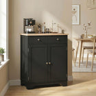 HOMCOM 26.8" L Sideboard Buffet Cabinet with Storage - Black-Assembly required