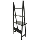 kieragrace Providence Hart Floor Shelf and Desk- Black Matte Finish-Material: ladder desk and shelf is made of high-quality, durable medium-density fiberboard (MDF) that provides stability. rely on the shelf to keep your items safe and sound, with a visually pleasing finish