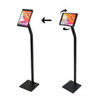 Futech Floor iPad Stand - 10" x 7" - Black-Fits iPad Air 1, iPad Air 2, iPad Pro 9.7", iPad 5 and iPad 6