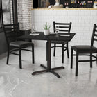 Flash Furniture – Table carrée en stratifié noir de 36 po avec base de 30 x 30 po (XUBK3636T3030)-Table d'hospitalité