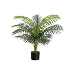 Monarch Specialties - Plante Artificielle - 34 po H - Palmier - Mis En Pot - Touche Réelle - Feuilles Vertes - Pot Noir-Ajoutez une explosion tropicale de verdure à votre maison ou de votre bureau avec cet arbre palmier artificiel de 34 po de haut qui est installé dans un pot noir de 5 po