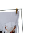 Futech - Planche à bascule en A avec panneau en PVC - 38 cm (L) x 38 cm (H) - Blanche-Panneau PVC durable inclus offrant une surface lisse pour vos graphiques ou messages personnalisés.