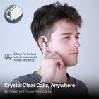 MyBat Open-Ear Wireless Earbuds - XL - Black Paw Design - White-Lightweight & Comfortable - Secure and comfy for extended wear