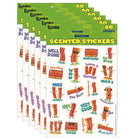 Eureka Bacon Scented Stickers - 6 Packs of 80-Scented Stickers with a long-lasting smell