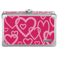 Vaultz Pencil Box - Heart Pattern-Great for school supplies or small valuables like cash, cell phone, etc.