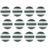 Maxwell & Williams Coaster Collective Round Green/White Marble Coaster - 12 Pack-Made of Heat Resistant Ceramic