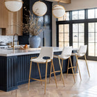 Zuo Desi Barstool - White/Gold - Set of 2-Assembly required