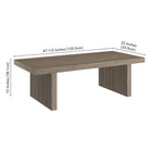 Hudson&Canal - Table basse rectangulaire Soren (48 po de largeur) - Chêne gris vieilli-9
