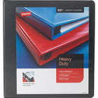 Staples® - Reliure robuste à anneaux en D, 1 1/2 po, bleu-Anneaux ronds montés en arrière permettant les pages d'être à plat