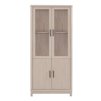 Manhattan Comfort Jodie 31" Mid-Century Modern Bookcase - Whitewashed Oak-Mid-Century Modern Bookcase for Home Office, Living Room, and Extra Storage Use