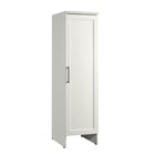 Sauder HomePlus Robot Vacuum Storage Cabinet - Soft White-Patent-pending BotStop  provides space-creating storage for your robot vacuum