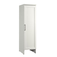 Sauder HomePlus Robot Vacuum Storage Cabinet - Soft White-Patent-pending BotStop  provides space-creating storage for your robot vacuum