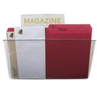 Storex Unbreakable Wall Pocket Letter Size - Clear-7" H x 13" W x 4" D