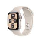 Apple Watch SE (2nd generation) - 40mm - GPS - Starlight Aluminum Case with Starlight Sport Band - Small / Medium-Why Apple Watch SE - All the essentials to help you be motivated and active, keep connected, track your health and stay safe. The Smart Stack and redesigned apps in watchOS 10 help you see more information at a glance. With features like Crash Detection2 and enhanced workout metrics, Apple Watch SE is a better value than ever