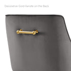 Modway - Discern Performance Velvet Tabouret de bar - Gris-Capacité de poids du tabouret de bar : 330 lb