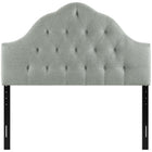 Modway Sovereign Upholstered Fabric Queen Headboard - Grey-Soft polyester upholstering