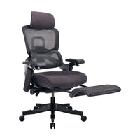 TygerClaw High Back Ergonomic Chair with Adjustable Mesh Chair-Slide out mesh footrest lets you kick back and relax during your breaks