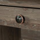 Sauder Sonnet Springs Executive Desk - Pebble Pine-Pebble Pine® finish with Khaki Pine™ accents 