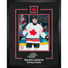 Frameworth Macklin Celebrini Replica Signature Action Photo Hockey Canada 2026 - Framed Print - 16" x 20"-Officially licensed Hockey Canada collectible featuring Macklin Celebrini replica signature on a premium 2026 action photo. 16 by 20 inch premium framed display