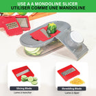 Chopzilla Vegetable Chopper and Mandoline Slicer with 4 Blades, Scraper & Container-Save counter space: built in cutting lid lets you chop directly into the container to help keep counters clean and reduce mess during meal prep