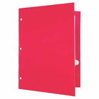 JAM Paper Laminated Glossy 3 Hole Punch Two-Pocket School Folders - Fuchsia Hot Pink - 6 Pack-Quantity: 6 Folders per Pack | One for each subject & project