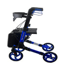 Journey Breeze Rollator Mobility Walker - Blue-Ergonomic hand grips help support a more comfortable hold during use