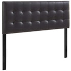 Modway Lily Upholstered Vinyl Full Headboard - Brown-Elegantly tufted headboard