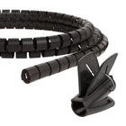 Helix - Gaine de câble en plastique 6 pi, Noir-Outil d'alimentation en câble