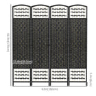 HOMCOM - Séparateur de pièce autoportant à 4 panneaux ondulés en fibre pour bureau à domicile - noir-Son design pliant avec quatre panneaux et neuf charnières en métal permet de créer un nouvel agencement et d’économiser de l’espace lorsqu’il n’est pas utilisé 
