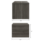 Nexera James Nightstand With 2-Drawers - Grey Oak-7