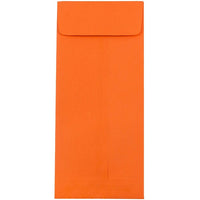 JAM Paper #11 Policy Envelopes, 4.5 x 10.38, Brite Hue Orange Recycled, 100 Pack (3156394g)-Orange