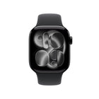 Apple Watch Series 11 - 42 mm - GPS - Jet Black Aluminium Case with Black Sport Band - S/M-Take an ECG anytime. Get notifications for a high and low heart rate, an irregular rhythm and possible sleep apnea. View overnight health metrics with the Vitals app6 and take readings of your blood oxygen