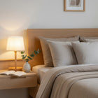 Decent Living - Lampe de table à pied en bois - Paquet de 2-Longueur du câble : 2134 mm