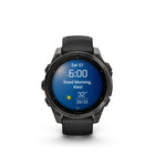 Garmin - fēnix 8 – 47 mm, saphir AMOLED, titane DLC gris carbone avec bracelet en silicone noir/gris galet-7